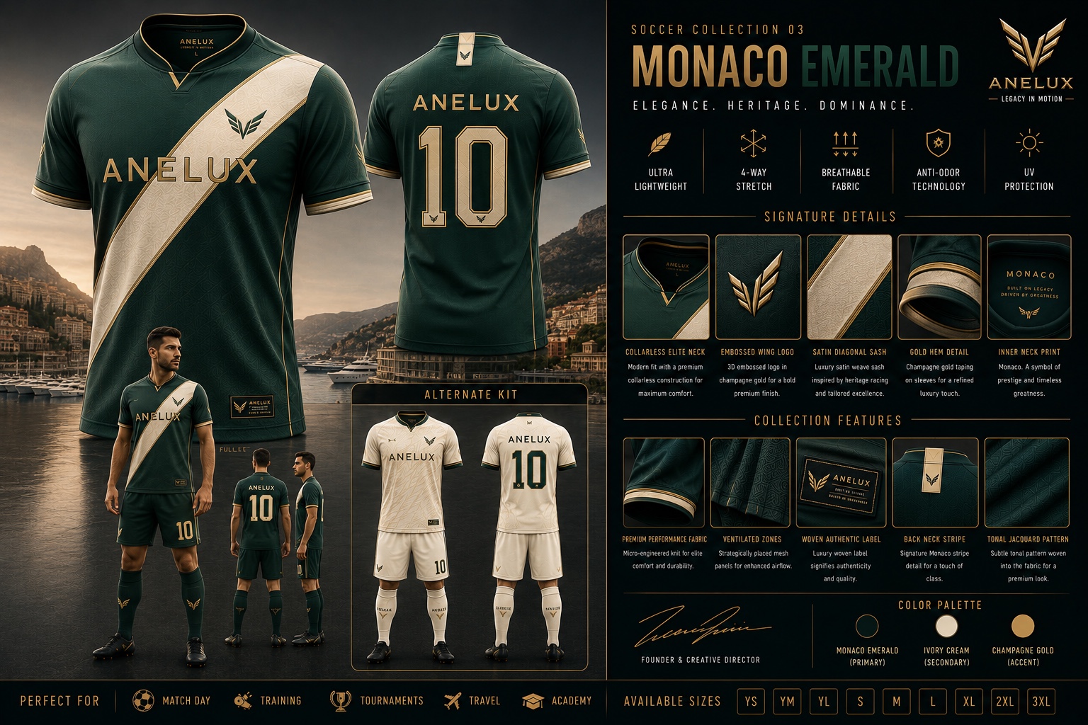 ANELUX Soccer — Monaco Emerald